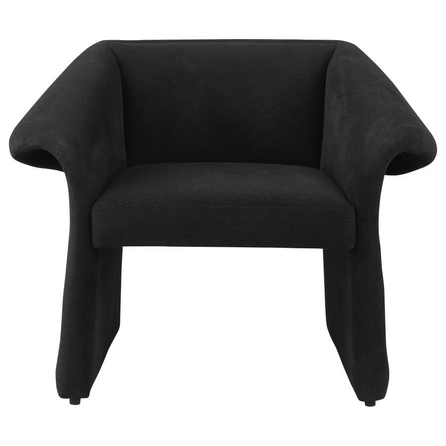 Ramsey - Upholstered Sloped Arm Accent Chair - Black Arm Chair modern furniture Contempo Furniture
