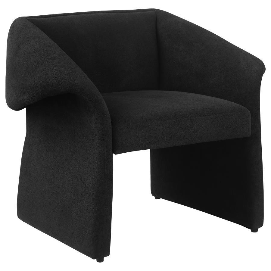 Ramsey - Upholstered Sloped Arm Accent Chair - Black Arm Chair modern furniture Contempo Furniture