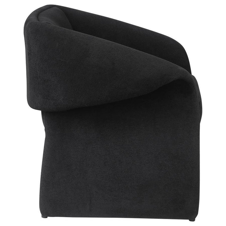 Ramsey - Upholstered Sloped Arm Accent Chair - Black Arm Chair modern furniture Contempo Furniture