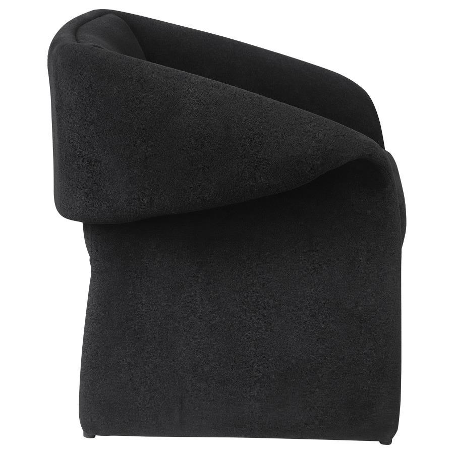 Ramsey - Upholstered Sloped Arm Accent Chair - Black Arm Chair modern furniture Contempo Furniture