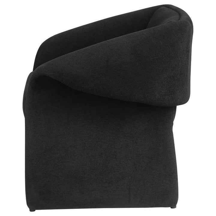 Ramsey - Upholstered Sloped Arm Accent Chair - Black Arm Chair modern furniture Contempo Furniture