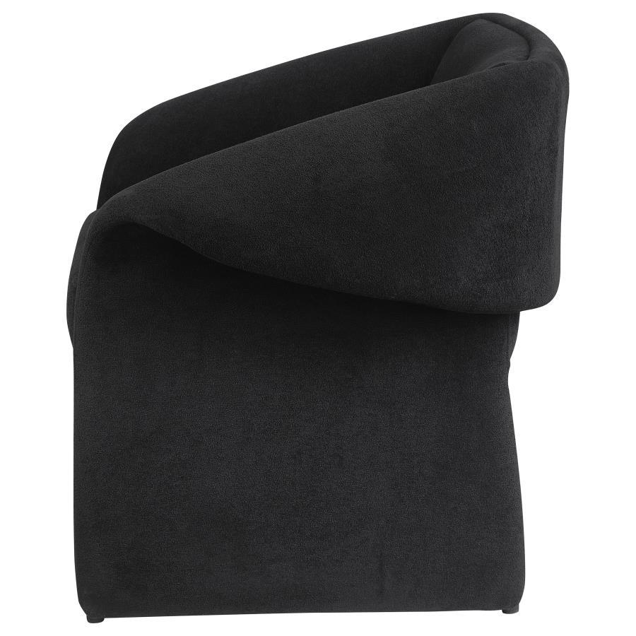 Ramsey - Upholstered Sloped Arm Accent Chair - Black Arm Chair modern furniture Contempo Furniture