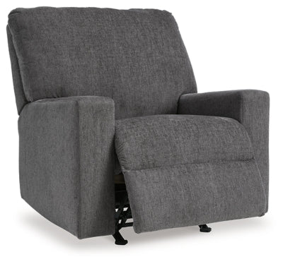 Rannis Recliner - Dark Gray Rocker Chair modern furniture Contempo Furniture