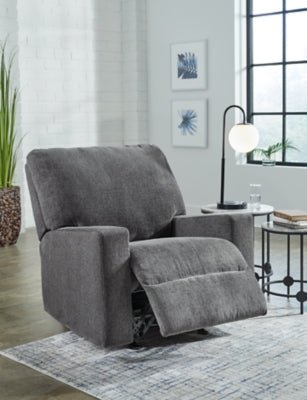 Rannis Recliner - Dark Gray Rocker Chair modern furniture Contempo Furniture