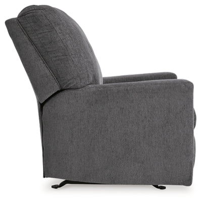 Rannis Recliner - Dark Gray Rocker Chair modern furniture Contempo Furniture