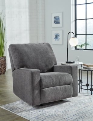 Rannis Recliner - Dark Gray Rocker Chair modern furniture Contempo Furniture