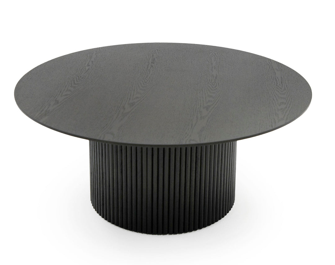 Rawlins Modern Mid Century Black Ash Round Coffee Table