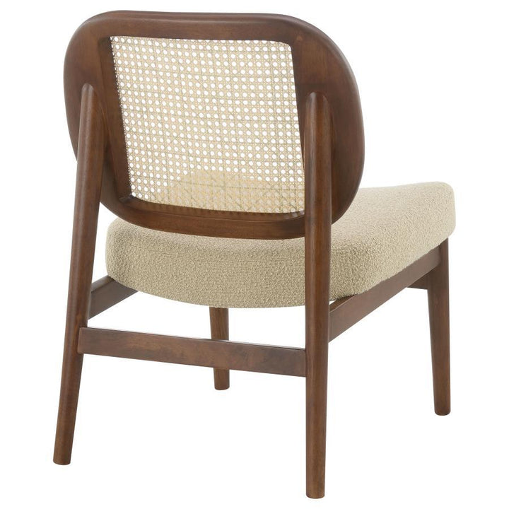 Rayo - Rattan Cane Back Accent Chair With Padded Seat - Camel Accent Chair modern furniture Contempo Furniture