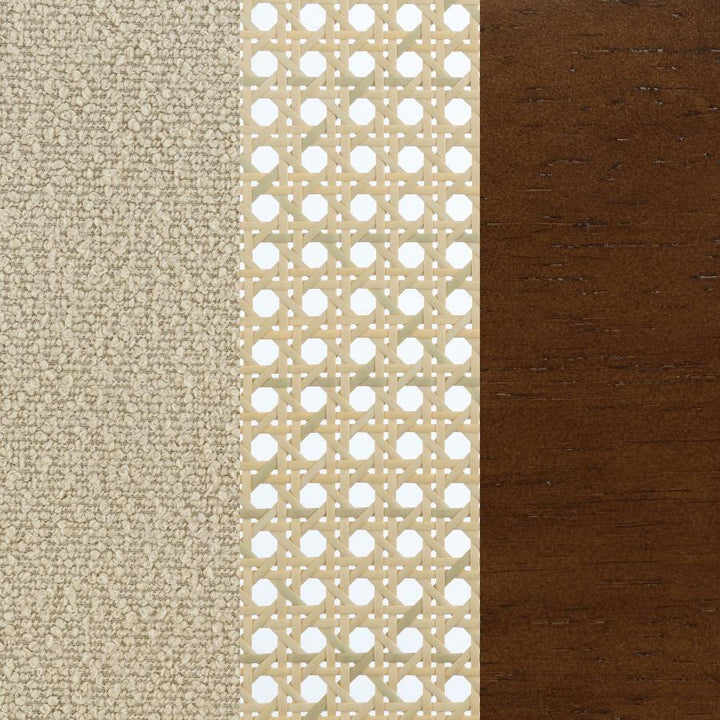 Rayo - Rattan Cane Back Accent Chair With Padded Seat - Camel Accent Chair modern furniture Contempo Furniture