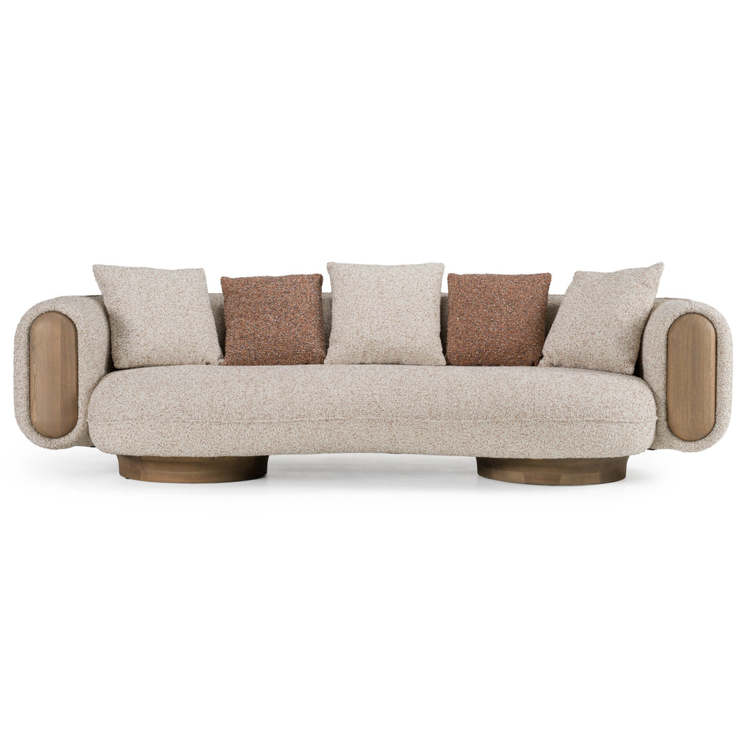 Raywood - Modern Multicolored Boucle Fabric + Ash Sofa
