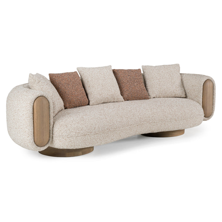 Raywood - Modern Multicolored Boucle Fabric + Ash Sofa