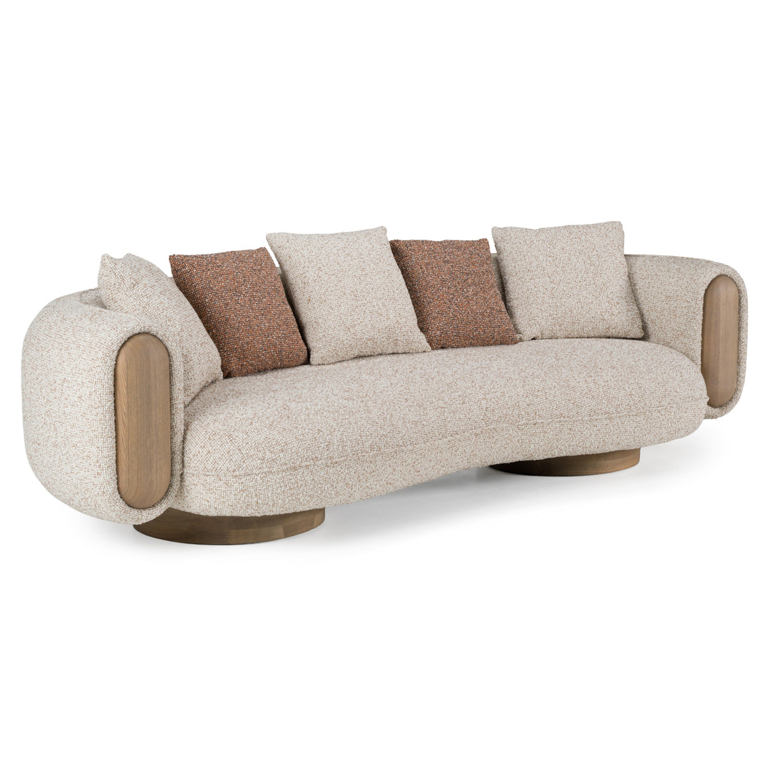 Raywood - Modern Multicolored Boucle Fabric + Ash Sofa