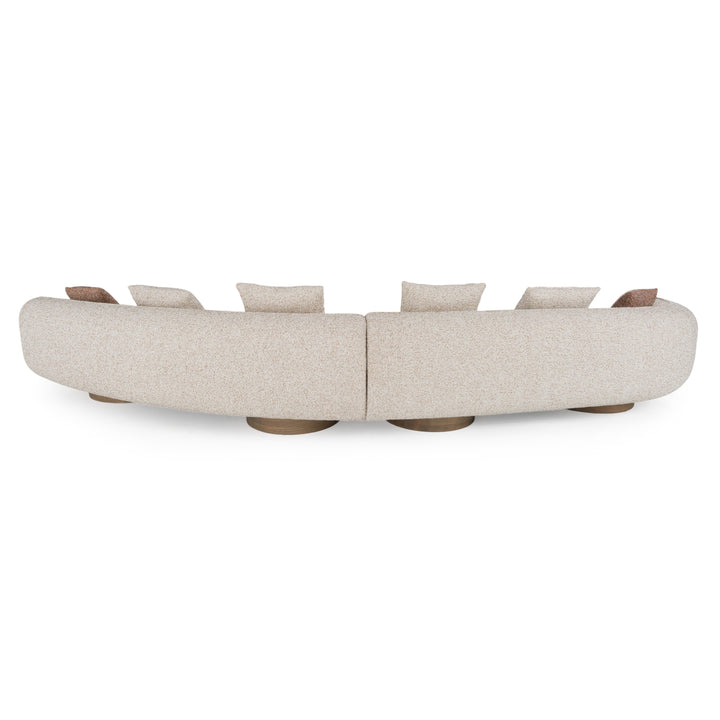 Raywood - Modern Multicolored Boucle Fabric + Ash Sectional Sofa