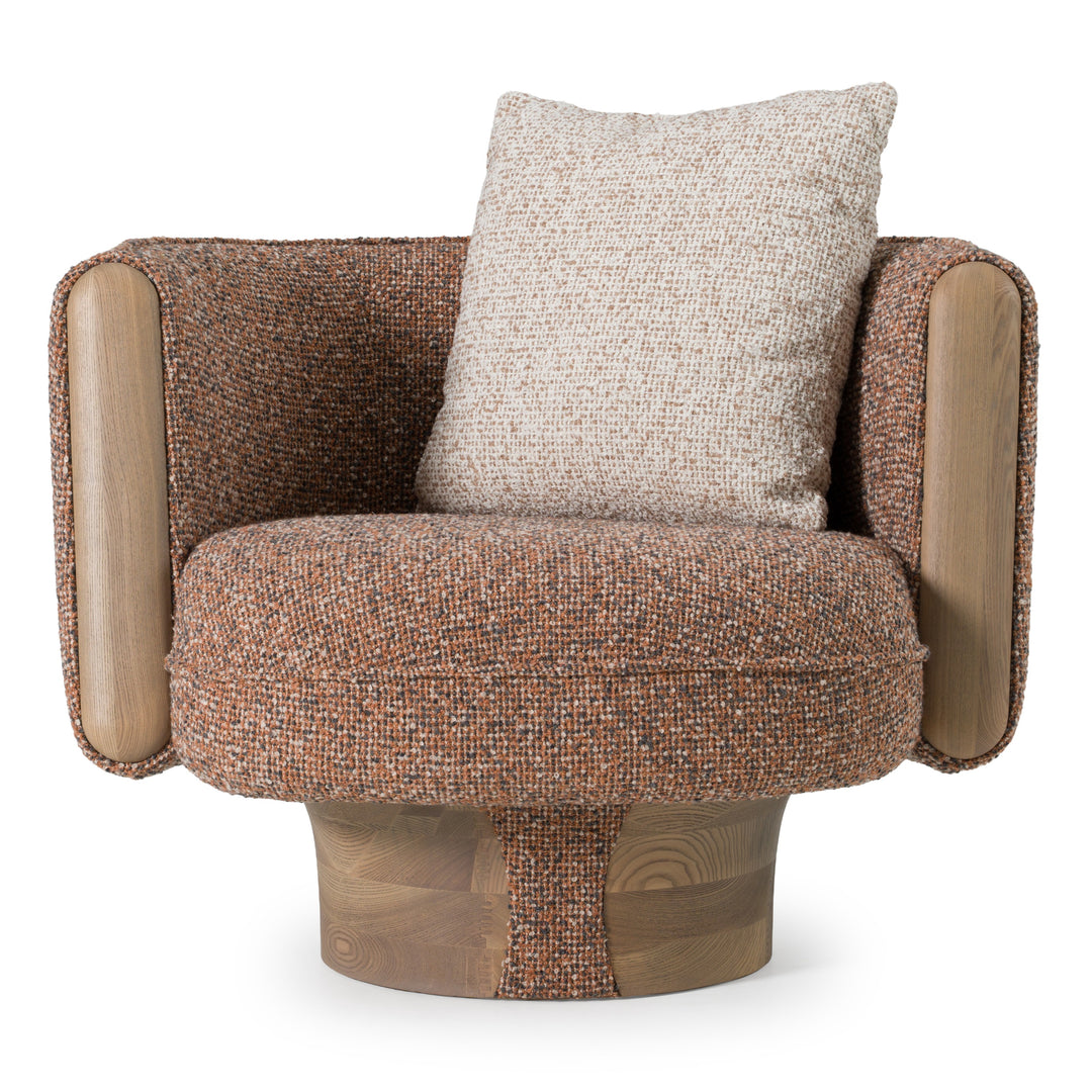 Raywood - Modern Multicolored Boucle Fabric + Ash Accent Chair