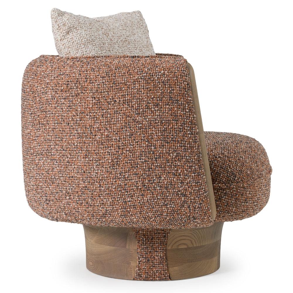 Raywood - Modern Multicolored Boucle Fabric + Ash Accent Chair - View 4