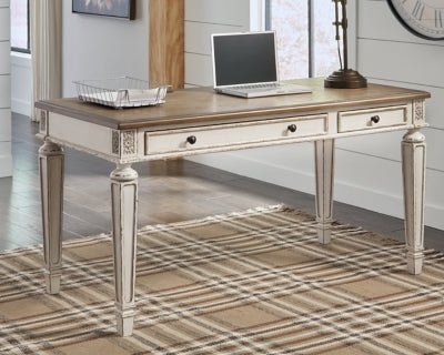 Realyn 60" Home Office Desk - Light Brown Computer Desks modern furniture Contempo Furniture