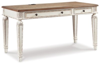 Realyn 60" Home Office Desk - Light Brown Computer Desks modern furniture Contempo Furniture