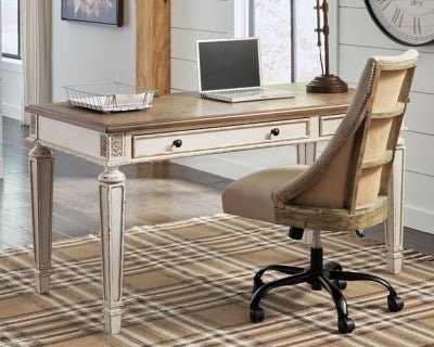 Realyn 60" Home Office Desk - Light Brown Computer Desks modern furniture Contempo Furniture