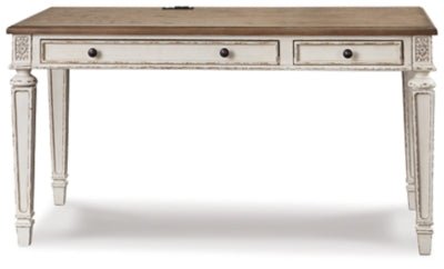 Realyn 60" Home Office Desk - Light Brown Computer Desks modern furniture Contempo Furniture