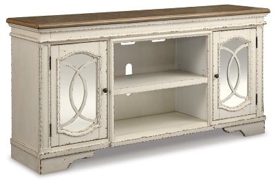 Realyn 74" TV Stand - White TV Stand modern furniture Contempo Furniture