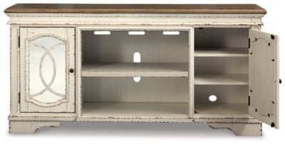 Realyn 74" TV Stand - White TV Stand modern furniture Contempo Furniture