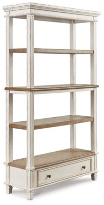 Realyn 75" Bookcase - White Standard Bookcase modern furniture Contempo Furniture