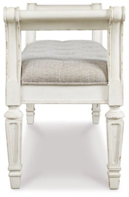 Realyn Accent Bench - White Accent Bench modern furniture Contempo Furniture
