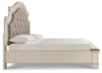 Realyn California King Upholstered Storage Bed - White Upholstered Bed modern furniture Contempo Furniture
