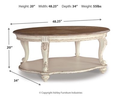 Realyn Coffee Table - Light Brown Cocktail Table modern furniture Contempo Furniture