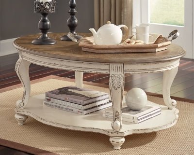 Realyn Coffee Table - Light Brown Cocktail Table modern furniture Contempo Furniture