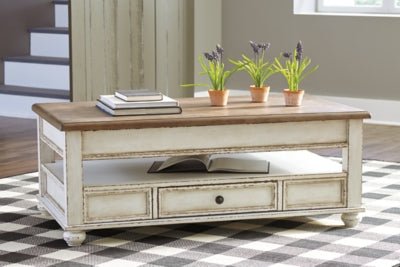 Realyn Coffee Table with Lift Top - Light Brown Cocktail Table modern furniture Contempo Furniture