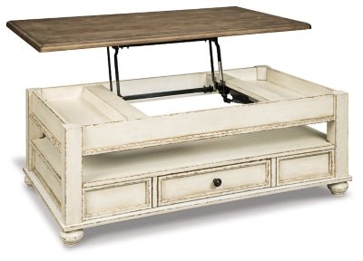 Realyn Coffee Table with Lift Top - Light Brown Cocktail Table modern furniture Contempo Furniture