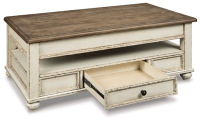 Realyn Coffee Table with Lift Top - Light Brown Cocktail Table modern furniture Contempo Furniture