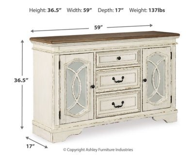 Realyn Dining Server - White Server modern furniture Contempo Furniture