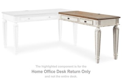 Realyn Home Office Desk Return - Light Brown Desk Returns modern furniture Contempo Furniture