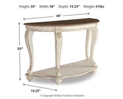 Realyn Sofa Table - Light Brown Sofa Table modern furniture Contempo Furniture