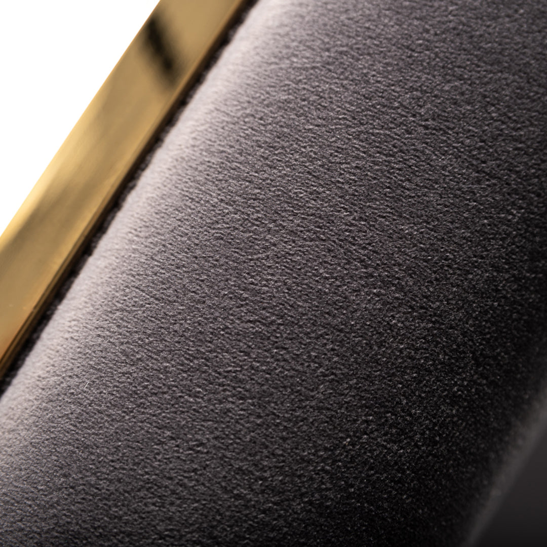 Reba Modern Grey Velvet & Gold Dining Chair (Set of 2)