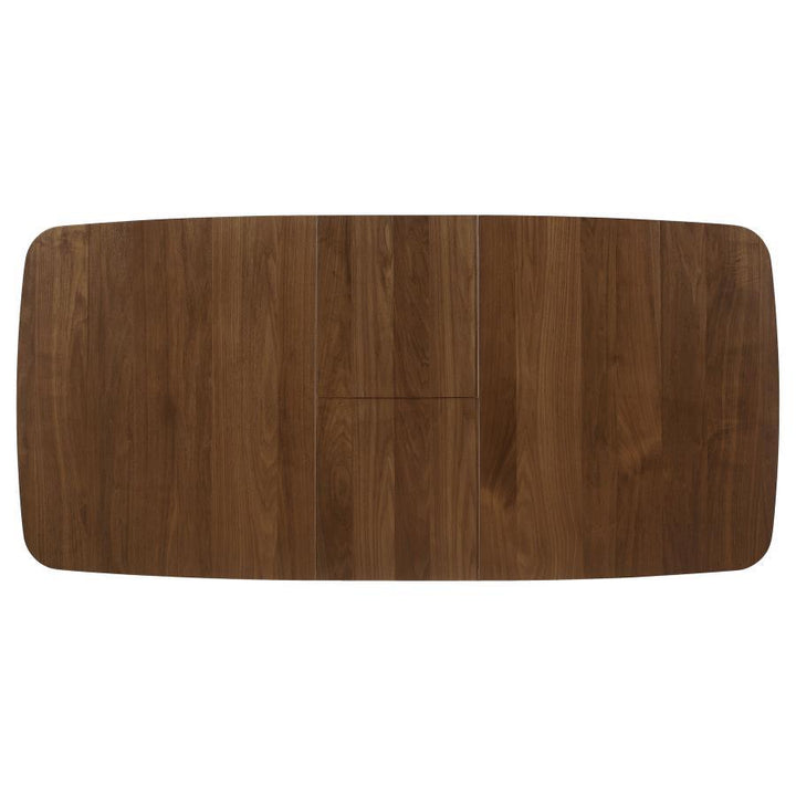 Redbridge - Extension Leaf Dining Table - Natural Walnut Dining Table with Extension modern furniture Contempo Furniture