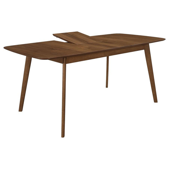 Redbridge - Extension Leaf Dining Table - Natural Walnut Dining Table with Extension modern furniture Contempo Furniture