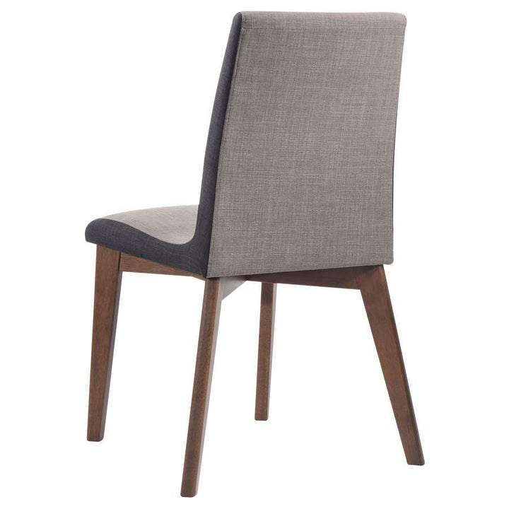 Redbridge - Upholstered Dining Side Chair (Set of 2) - Natural Walnut Chair Set modern furniture Contempo Furniture