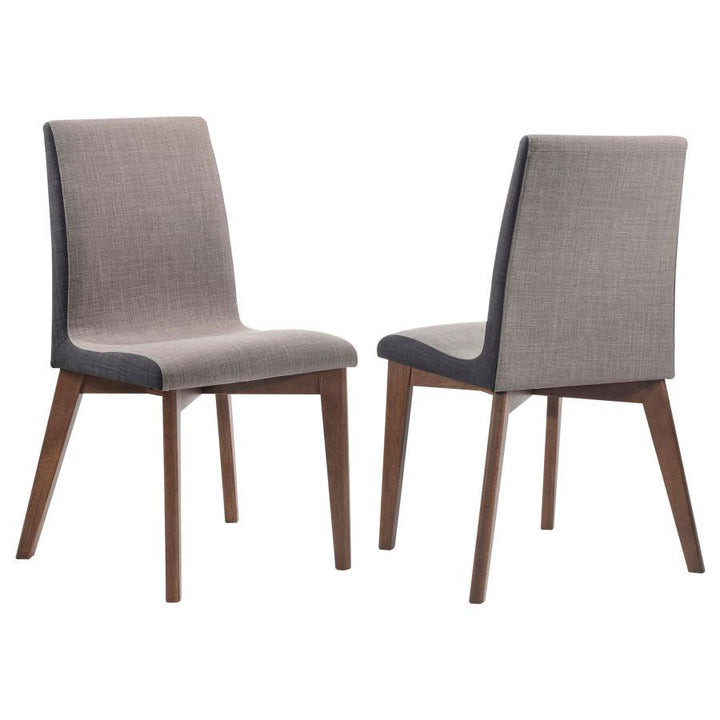 Redbridge - Upholstered Dining Side Chair (Set of 2) - Natural Walnut Chair Set modern furniture Contempo Furniture