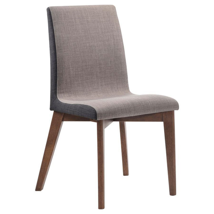 Redbridge - Upholstered Dining Side Chair (Set of 2) - Natural Walnut Chair Set modern furniture Contempo Furniture