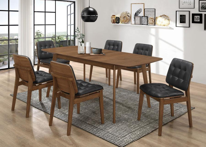 Redbridge - Upholstered Dining Side Chair (Set of 2) - Walnut Chair Set modern furniture Contempo Furniture