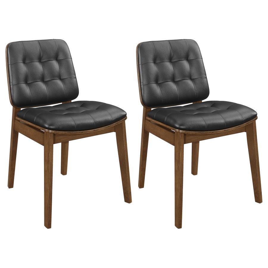 Redbridge - Upholstered Dining Side Chair (Set of 2) - Walnut Chair Set modern furniture Contempo Furniture