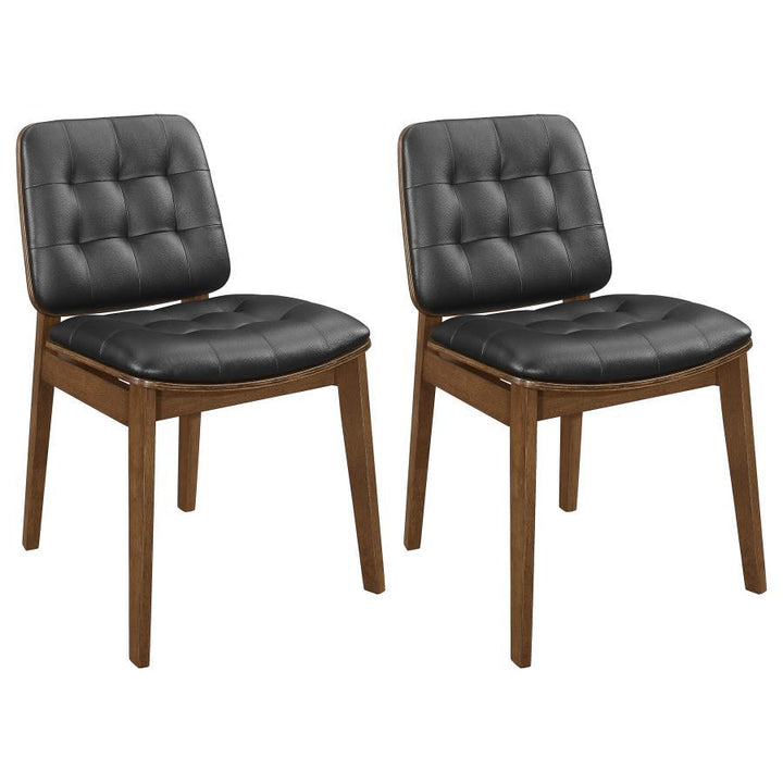 Redbridge - Upholstered Dining Side Chair (Set of 2) - Walnut Chair Set modern furniture Contempo Furniture