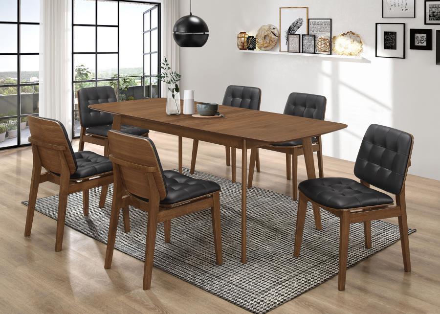 Redbridge - Upholstered Dining Side Chair (Set of 2) - Walnut Chair Set modern furniture Contempo Furniture