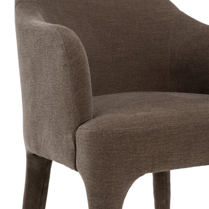 Reedy - Modern Brown Fabric Dining Chair