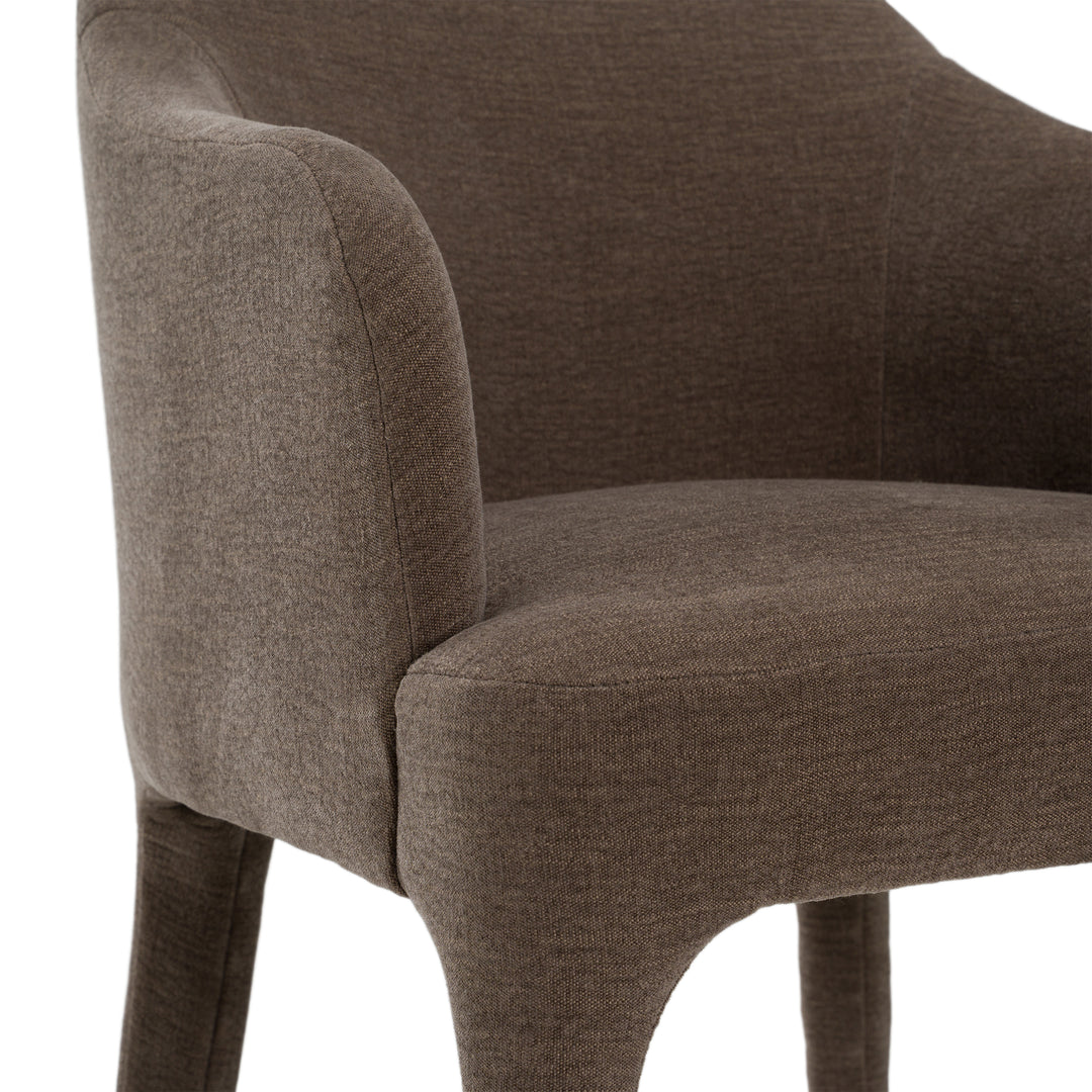 Reedy - Modern Brown Fabric Dining Chair