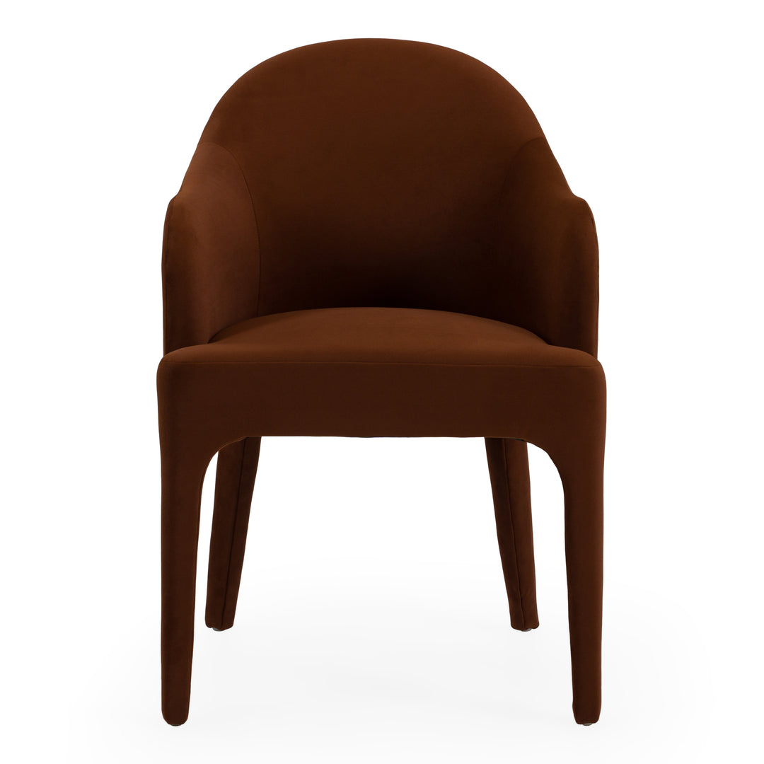 Reedy - Modern Rust Velvet Dining Chair
