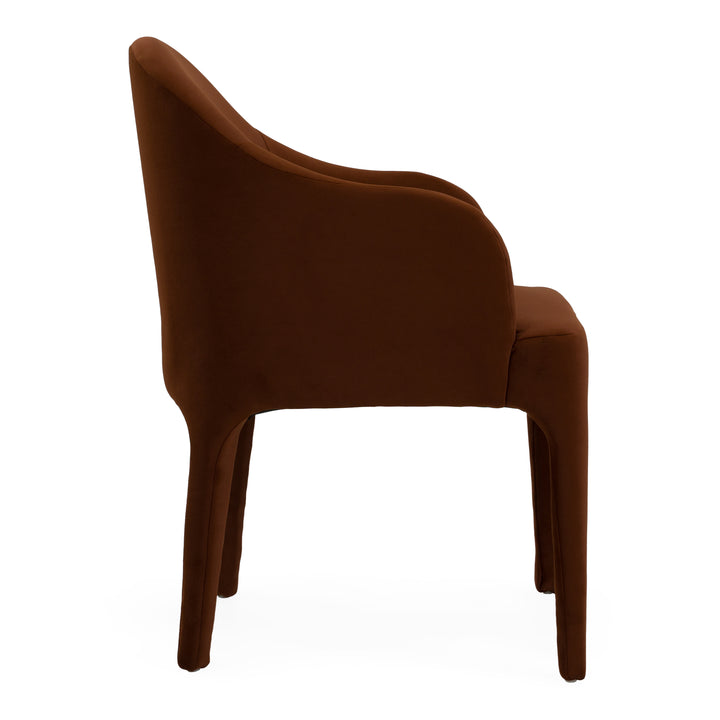 Reedy - Modern Rust Velvet Dining Chair